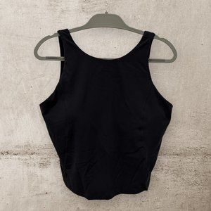 Lululemon Align High Neck Built In Bra Cropped Tank Top Sleeveless in Black 16